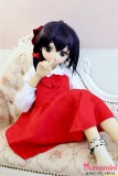 白ブラウスと赤ドレスのドール 赤ワンピのコレクションドール