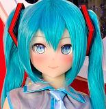 [Aotume Doll] 145cm Bカップ フルシリコン ラブドール グレー髪セーラー服 ヘッド及びボディー材質選択可能