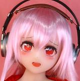 [Aotume Doll] 145cm Bカップ フルシリコン ラブドール グレー髪セーラー服 ヘッド及びボディー材質選択可能
