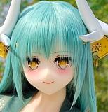[Aotume Doll] 145cm Bカップ フルシリコン ラブドール グレー髪セーラー服 ヘッド及びボディー材質選択可能