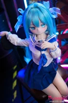 MW Girl(魔物姫) 星乃ヘッド 85cm 7kg  アニメ風ラブドール ブルーセーラー服ドール 宣材写真通のはシリコン製ボディ