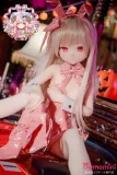 ピンクバニー衣装のキャラクタードール ロングヘアのファンタジードール