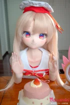 羊角社Croissant Doll 伊莉雅ヘッド 141cm AAカップ 赤リボン×白セーラー服の可愛いアニメフェイスドール ビニール製ヘッド+S-TPE製ボディ 等身大アニメドール