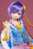 パープルショートヘアのアニメ顔ラブドール アニメ系ダッチワイフ