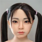 J-cute 128cm  AGB08 衣音ヘッド 髪の毛植毛 フルシリコン製ダッチワイフ  ピンクの可愛い下着姿