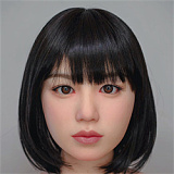 J-cute 133cm  AGB08 衣音ヘッド 髪の毛植毛 フルシリコン製ダッチワイフ  ピンクの可愛い下着姿