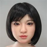 J-cute 133cm  AGB08 衣音ヘッド 髪の毛植毛 フルシリコン製ダッチワイフ  ピンクの可愛い下着姿