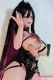 Elsa Babe AHR023 花坂由香ヘッド 130cm-L サキュバス風 ブラック×パープルロングヘア ラブドール ボディー素材選択可能