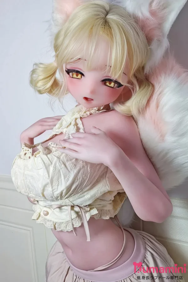Elsa Babe 140cm M AHR023 诹访部晴香 狐耳 ケモミミ美少女ラブドール 金髪ツインテール ふわふわ尻尾付き カスタマイズ可