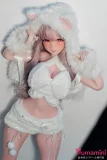 アニメ風ドール 淡色ヘアの猫耳ケモミミドール