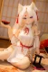 MW Girl(魔物姫)  神子ヘッド 115cm  狐耳巫女風 アニメ系ラブドール 白髪×和室 フルシリコン製リアルドール​