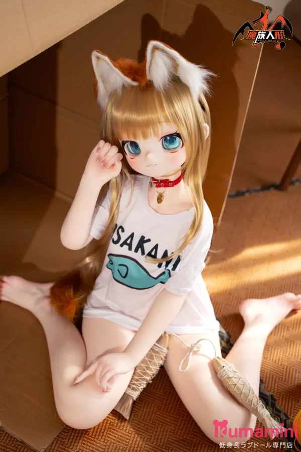 MOZU DOLL 141cm 黄豆粉 硬めビニールヘッド TPE製/MTPE製ボディ 美少女ヘッド 狐耳美少女ラブドール カスタム可能 等身大ドール