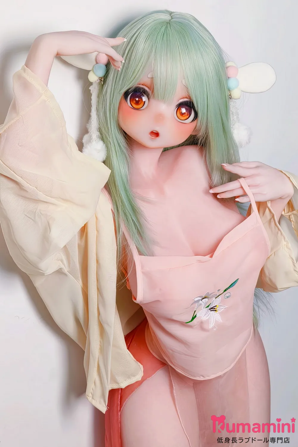 Elsa Babe 140cm M RAD056 雪村铃鹿ヘッド 可愛い系アニメ風ラブドール ミントグリーンヘアの萌え系リアルドール 宣材写真は140cm-M ボディー選択可能