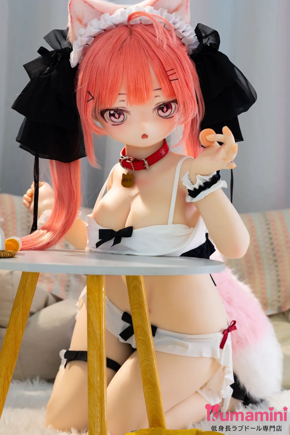 MW Girl(魔物姫)  樱柰子ヘッド 115cm バースト大 猫耳メイド風 ピンクツインテール・二次元美少女ラブドール フルシリコン製リアルドール​