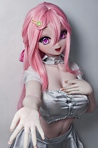 Elsa Babe 140cm RAD052-斉藤雪絵-Saitou Yukieヘッド アニメ風リアルドール 二次元美少女ラブドール ピンク超ロングヘア×ハートアイ フルシリコン製  カスタマイズ可