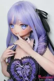 華やかなパープル衣装ラブドール アニメ系紫髪ドール
