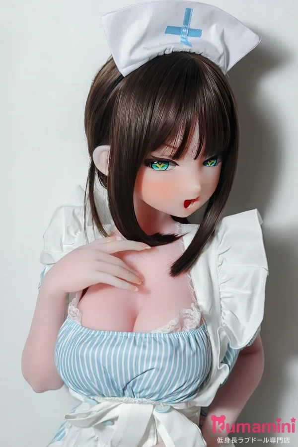 Elsa Babe 144cm  二次元 アニメ美少女ドール  アニメ調リアルドール ナース風ブルーストライプ衣装の美少女ドール アニメ顔ラブドール