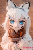 白髪ロングヘアの猫耳アニメラブドール ブルーアイブルーアイのが印象的な