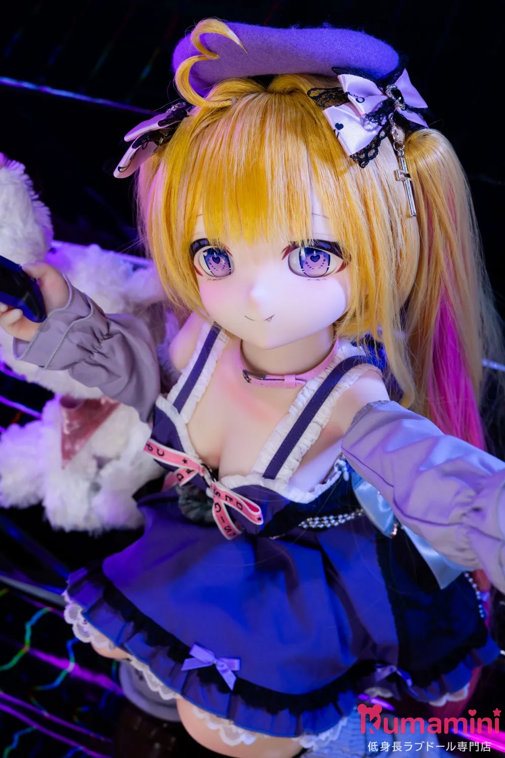 MW Girl(魔物姫)  85cm 库洛姆 バスト中 二次元アニメラブドール パープルコーデ 可愛い系ロングブロンドヘアのアニメフェイスラブドール  宣材写真はシリコン製ボディ