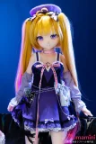パープルドレスのアニメラブドール 二次元フェイス美少女ドール