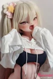 ピンクアイアニメフェイスドール 二次元風ブロンド美少女ドール