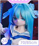 MW Girl(魔物姫) 里奈ヘッド 70cm 金髪の可愛いラブドール 宣材写真はシリコン製ボディ 宣材写真と同じ制服も付属