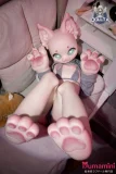 DOLLTA アニメドール 猫（Cat）フルシリコン製 145cm 猫耳肉球デザインの萌え系アニメフェイスラブドール 可愛い獣耳ドール 宣伝画像と同じ衣装も付属