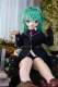 MW Girl(魔物姫)  芽衣ヘッド 115cm アニメ風グリーンヘア 可愛い美少女ドール 学生制服スタイルの二次元ラブドールドール 宣伝画像はバスト中