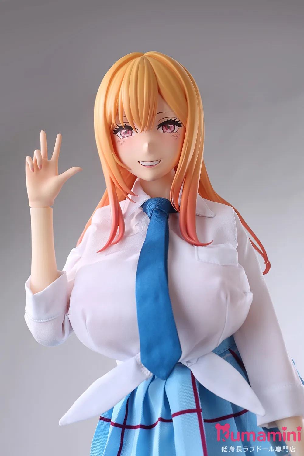 【先行予約 6月発送予定】Otaku Doll ミニドール アニメ顔 喜多川 海夢 65cm PVCヘッド+シリコンボディ 元気で可愛いアニメフェイスドール ブロンドロングヘア×学生風制服スタイル二次元ラブドール 二次元ドール 収納が便利 セックスフィギュア