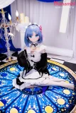 青髪ボブ レム風リアルドール 座りポーズ Cカップ 