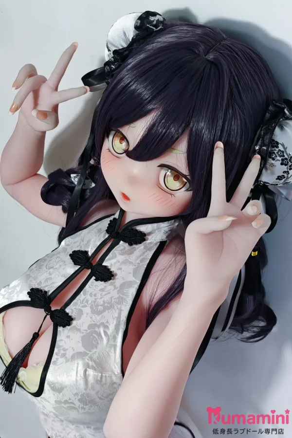Elsa Babe 144ccm M AHR025 桃井光代Momoi Mitsuyo 黒髪ロング チャイナドレス美少女 アニメラブドール 宣伝写真はピンク肌