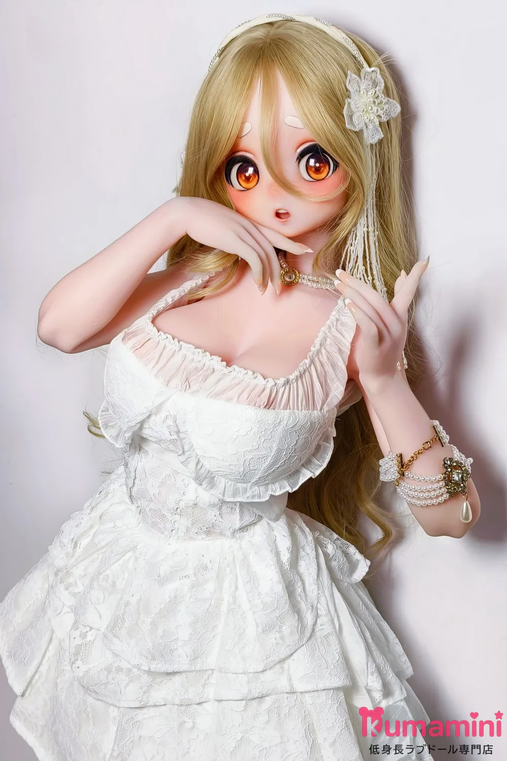 Elsa Babe 144ccm M RAD056 雪村铃鹿Yukimura Suzuka 二次元 清純系美少女 金髪ラブドール 白ドレス 宣伝写真はピンク肌
