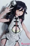 セクシー系アニメラブドール 黒髪ロング 金瞳 チャイナ風
