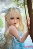 花冠付き 妖精ラブドール 幻想衣装 顔クローズアップ 自然背景