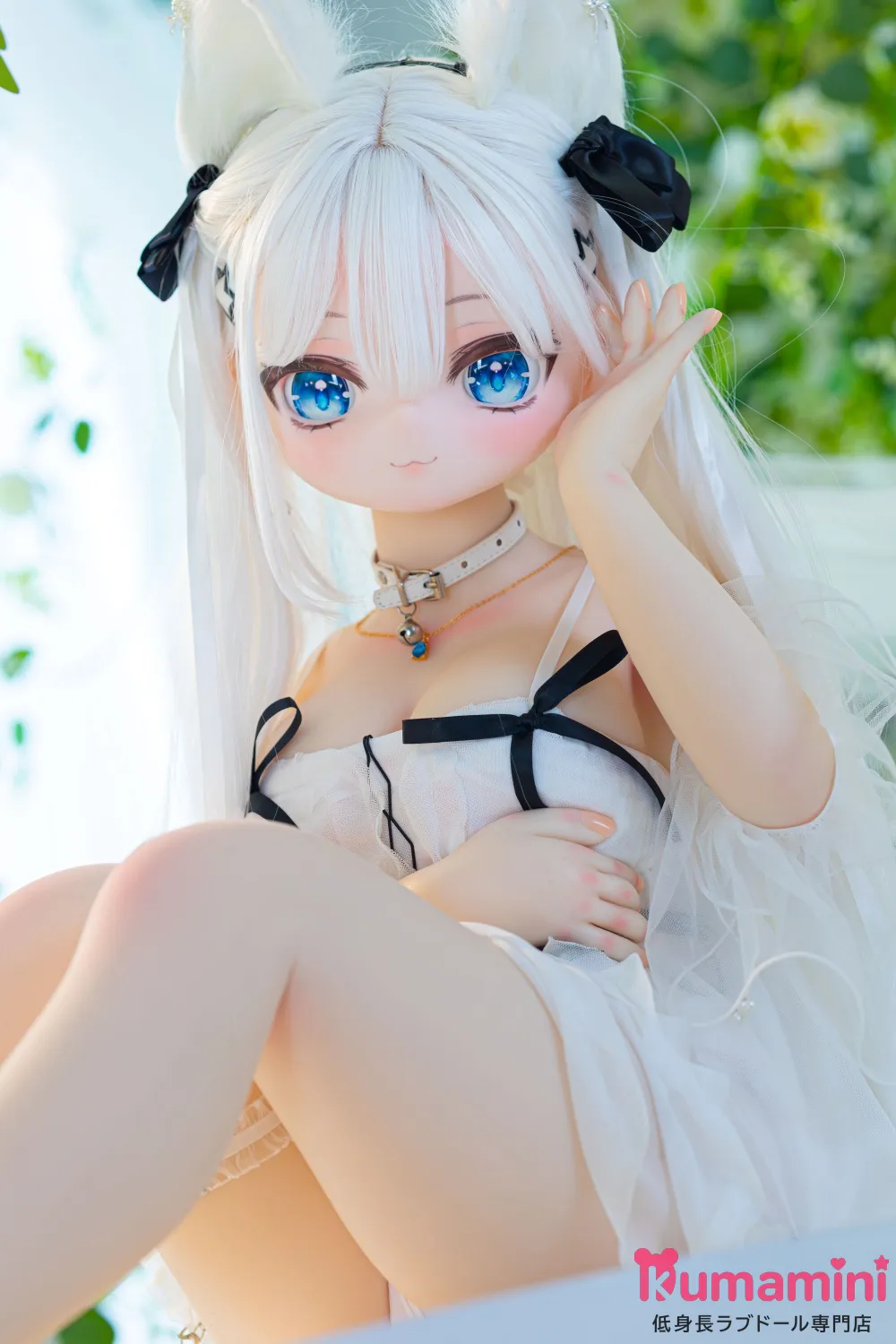 MW Girl(魔物姫)  115cm 凛 アニメ系 白髪 猫耳 シースルードレス衣装 二次元系ダッチワイフ 宣伝画像はシリコンボディ バスト大