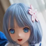 BCDOLL 【MSシリーズ】　M04ヘッド 135cm Dカップ リゼ ホワイト×ブルーグラデロングヘア ピンク瞳  アニメ美少女ラブドール 宣伝写真はシリコン製