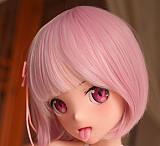 BCDOLL 【MSシリーズ】　M04ヘッド 135cm Dカップ リゼ ホワイト×ブルーグラデロングヘア ピンク瞳  アニメ美少女ラブドール 宣伝写真はシリコン製