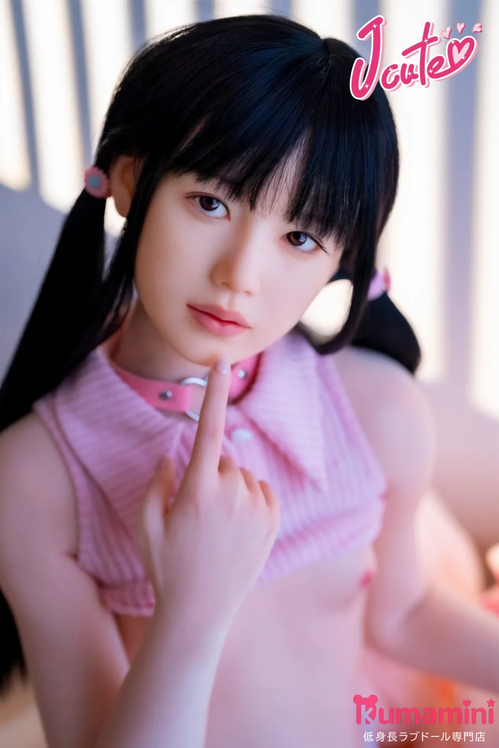 J-cute 149cm AGD10 陽葵 フルシリコン製ラブドール 黒髪 ロングヘア ツインテール リアル美少女ドール