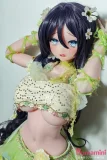 144cm アニメラブドール 清水薄荷 花飾り ナチュラル 黒髪 手上げポーズ 側面