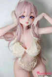 ピンク髪 ロリ系リアルドール 舌出しフェイス 紫瞳 色白美少女 Elsababe 140cm