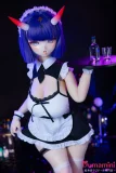 酒吞 鬼角付き メイドコス 藍髪リアルドール 立ち姿 クラス持ち MWGirl
