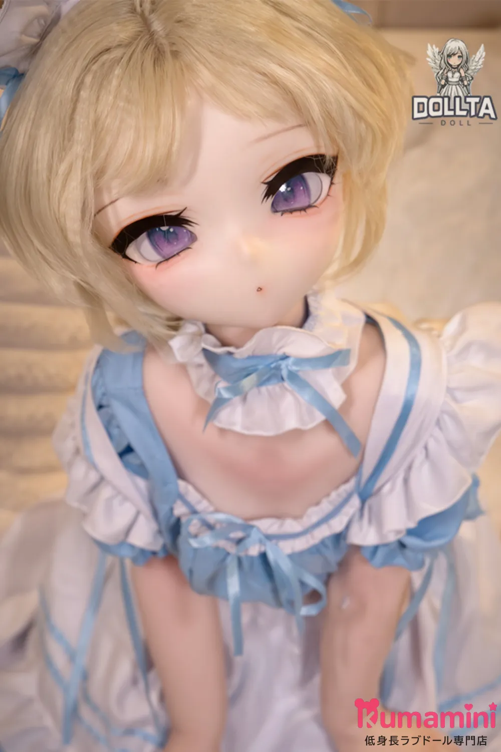 DOLLTA （多丽塔） 心陽 (Koharu)  132cm Bカップ 金髪ショート メイド風 楚系アニメラブドール 宣伝画像はシリコンヘッド＋TPE製ボディ 宣伝画像と同じ衣装付き