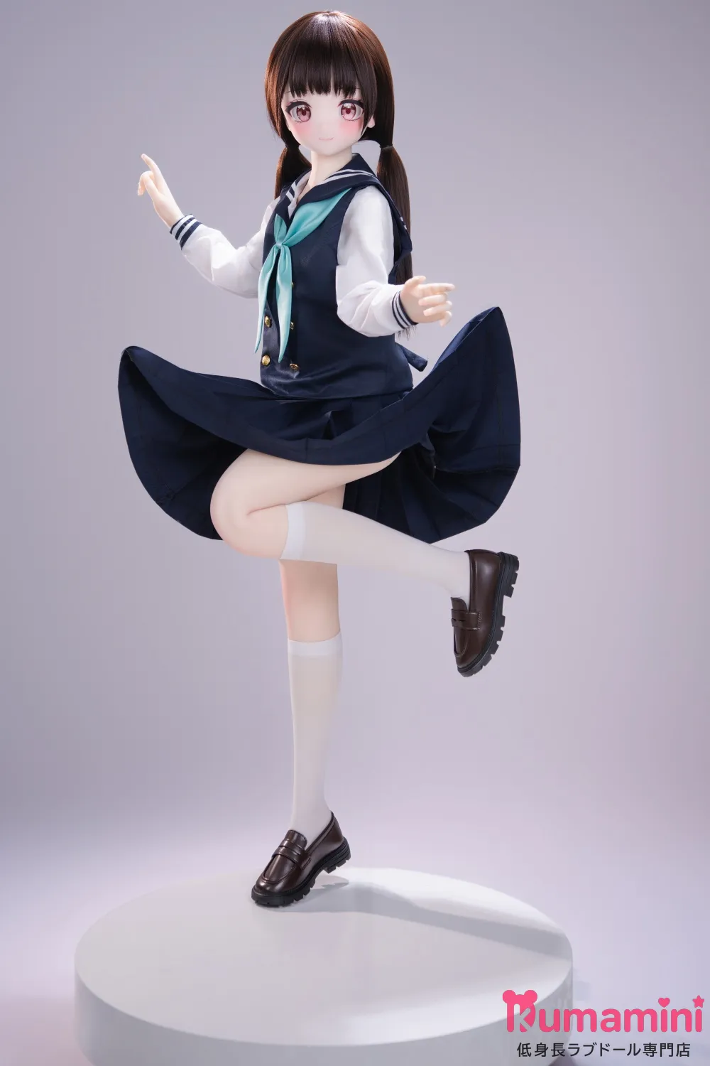 XYGO 142cm AAカップ R02 春来美桜  黒髪 ツインテール セーラー服 清楚系 アニメ風リアルドール 宣伝写真はシリコンヘッド＋TPEボディ カスタマイズ可能