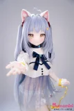 猫耳ダッチワイフ XYGO 142cm 有乃こぜに 黄色い瞳 可愛いポーズ 正面