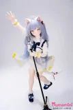 猫耳付き XYGO 142cm 有乃こぜに 貧乳 清純系アニメラブドール 手上げポーズ