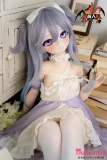 121cm 依依 バスト大 紫色の髪 可愛らしい表情 白のストッキング アニメセックスドール