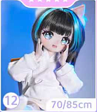 MW Girl(魔物姫)  85cm 罗塞菈（ロゼラ） バスト大 ブラウンヘア ツインテール 赤い瞳 チャイナドレス風 かわいい二次元美少女 アニメラブドール 宣材写真はシリコン製ボディ