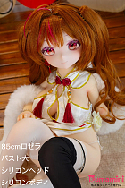 MW Girl(魔物姫)  85cm 罗塞菈（ロゼラ） バスト大 ブラウンヘア ツインテール 赤い瞳 チャイナドレス風 かわいい二次元美少女 アニメラブドール 宣材写真はシリコン製ボディ