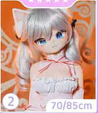 MW Girl(魔物姫) 小音ちゃんヘッド 85cm キュートな猫ポーズ風アニメラブドール 可愛い系フィギュア アニメドール シリコン製ボディ
