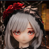 XYGO 141cm Cカップ 琉璃ヘッド  二次元美少女ラブドール  シリコン製ヘッド+TPEボディ 紅葉の灯りに佇む和装アニメフェイスドール